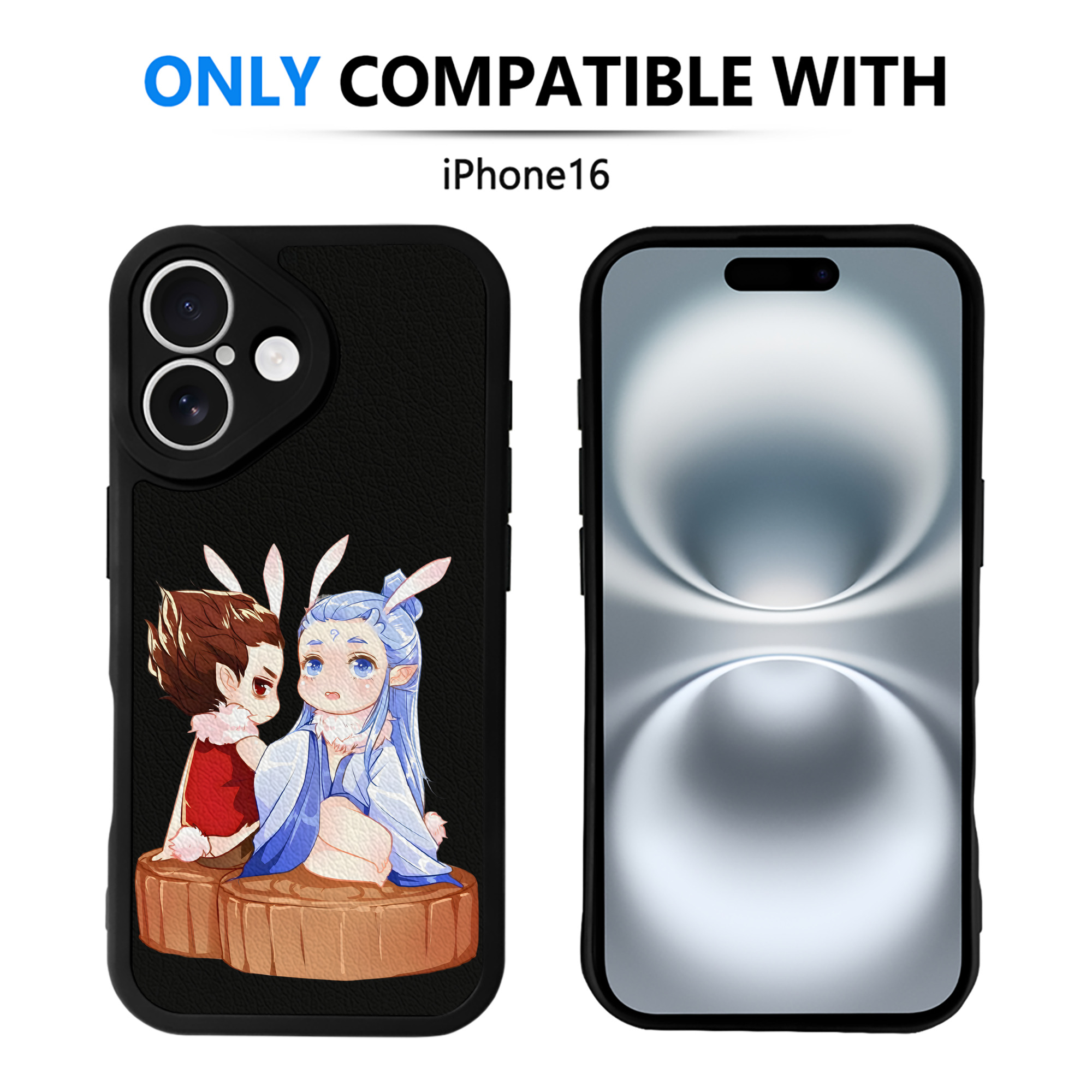 （画像用） Ne Zha 2 ナタ 魔童の大暴れ 【iPhone 16シリーズ対応】シリコンスマホケース（レザー調） 材質：シリコン